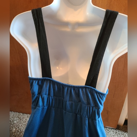 Miss Chievous navy blue & black cute cotton sundress szS - Picture 2 of 6